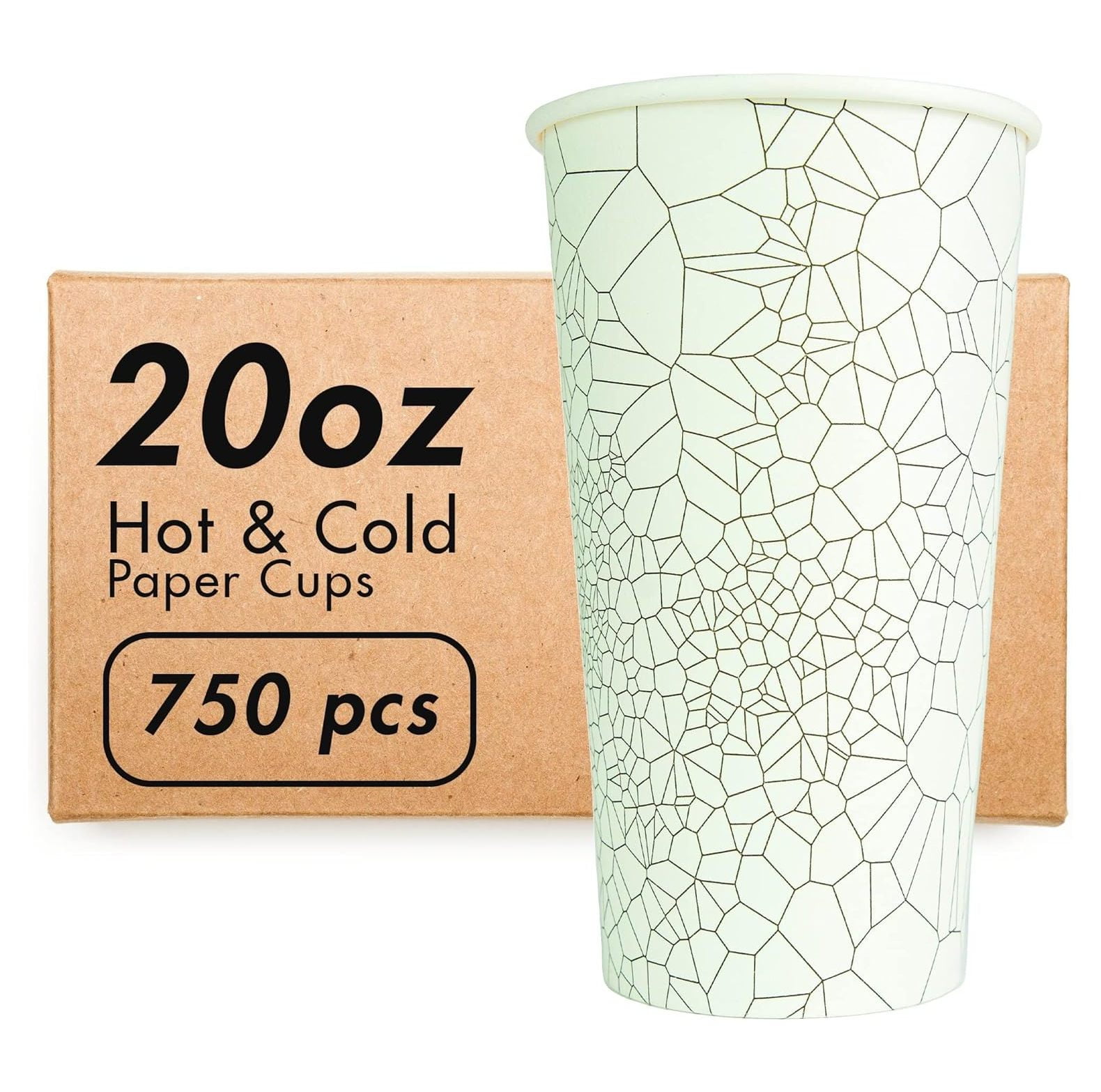 Disposable Coffee Cups 20 Oz (750 Count)   Hot Cups For Home, Office