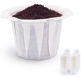 thumbnail image 1 of Disposable Coffee Filters, 100 Counts Coffee Filter Paper for Keurig Brewers Single Serve 1.0 and 2.0, Compatible with Reusable K Cup Filter, White, 1 of 10