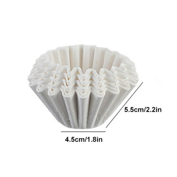 Disposable Coffee Filters,Basket Coffee Filter Paper White,Basket Filter Paper,Coffee Filter Flowers,Tea & Paper Coffee Filters,Eco-friendly & Biodegradable Basket Filters Paper for Home Office,White