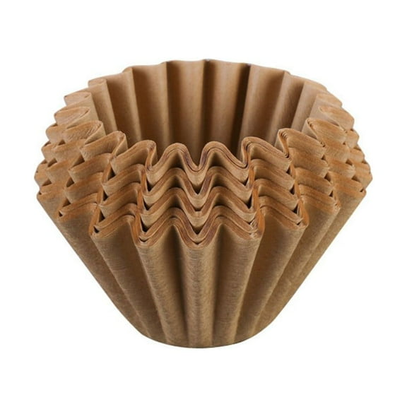 Disposable Coffee Filters, Pack of 50 Paper Basket Style Filter, Natural Brown Unbleached, for Home Commercial Coffee Dripper, Compatible with Single Pour Over and Drip Coffee Makers