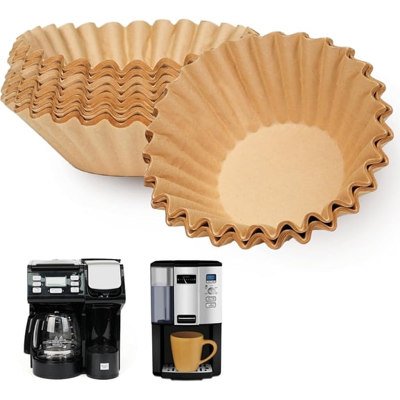 Disposable Coffee Paper Filters for Cuisinart 12cup Coffee Maker DCC-3000P1, 100 Pcs Filter Compatible with Hamilton Beach FlexBrew Trio 2-Way Coffee Maker