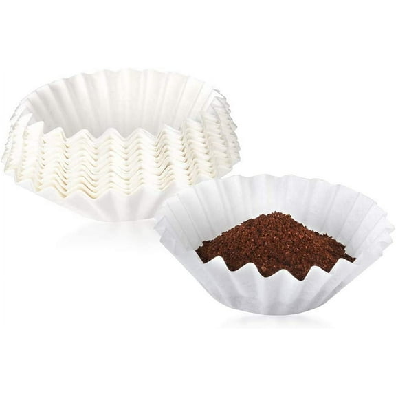 Disposable Coffee Paper Filters For K-Duo Brewer K/Duo Plus Carafe Coffee Makers, Basket Coffee Filters For K-Duo Essentials, 8-12 Cup Basket Paper Filter, White, 100 Count 100F