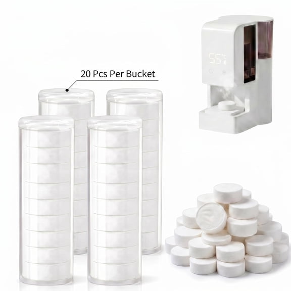 Disposable Compressed Towel Refills, 80 Count Total 4 Buckets, 20 Pcs Each, Universal Soft Face Towels Replacement for Hot Towel Warmer and Hot Towel Dispenser, Home Salon Spa Use