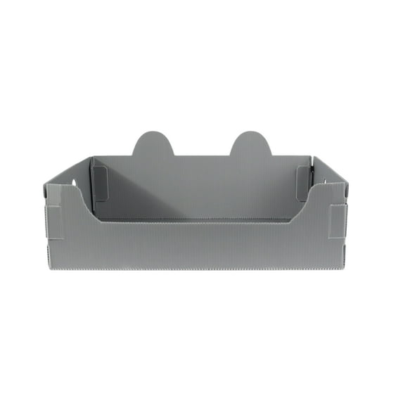 Disposable Corrugated Cardboard Cat Litter Box Open Top Anti-Splash Portable Litter Tray for Cats Kittens Travel Emergency Use 16*12*6 in