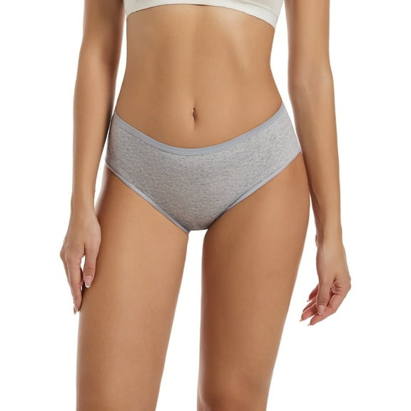 Disposable Cotton Underwear for Women，Ladies Briefs for Travel -Spa -Hospital Stays Panties Grey(10 pcs) Medium 38-42 inch hips