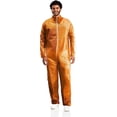 thumbnail image 1 of Disposable Coveralls for Men and Women Medium. Orange Hazmat Suits Disposable PP + PE 40 GSM. Medical Protective Suit Disposable with Open Wrists, Ankles, Front Zipper, No Pocket, 1 of 8