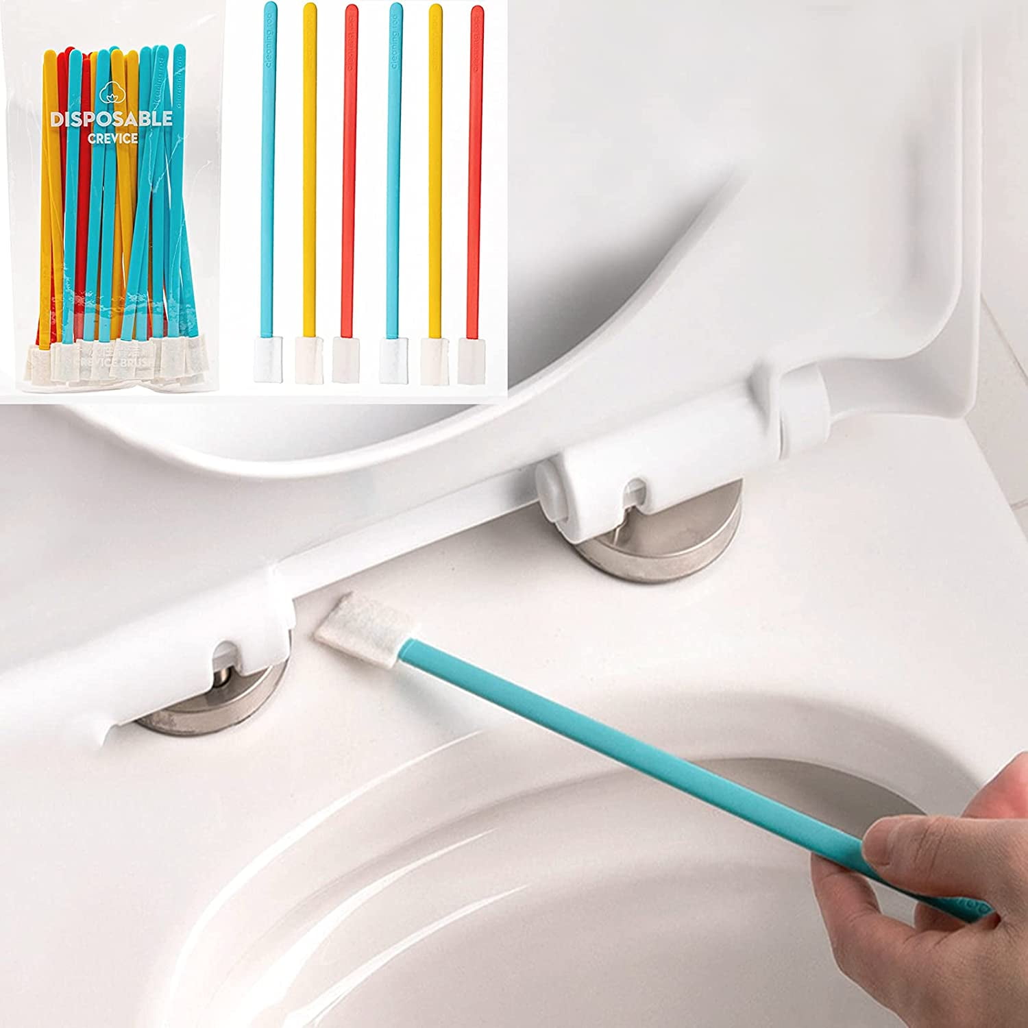 Disposable Crevice Cleaning Brushes for Toilet Corner Brush Skinny Gap Cleaner Scrub for Window