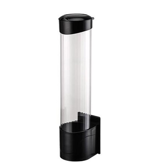 Disposable Cup Dispenser Rack - Household Paper Cup Holder for Kitchen, Office, and Drinking Water Stations - White/Black