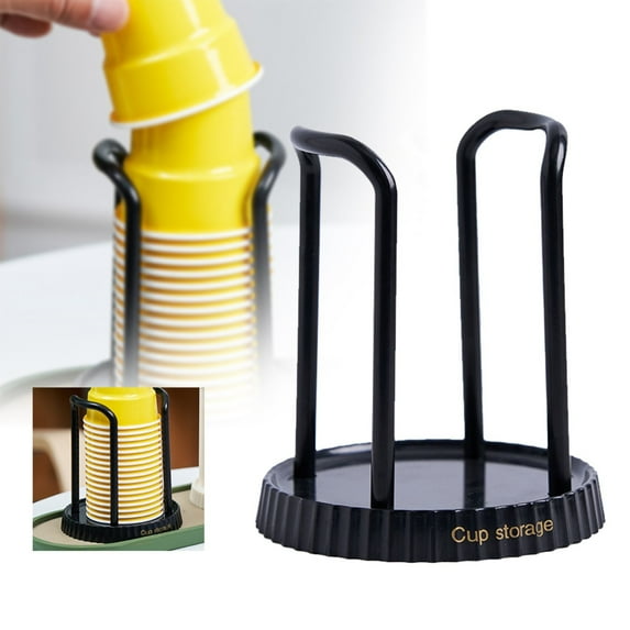 Disposable Cup Paper Cup Holder Black, Disposable Cup Dispenser, Home and Kitchen, 1X Disposable Cup Paper Cup Holder, By Relocy