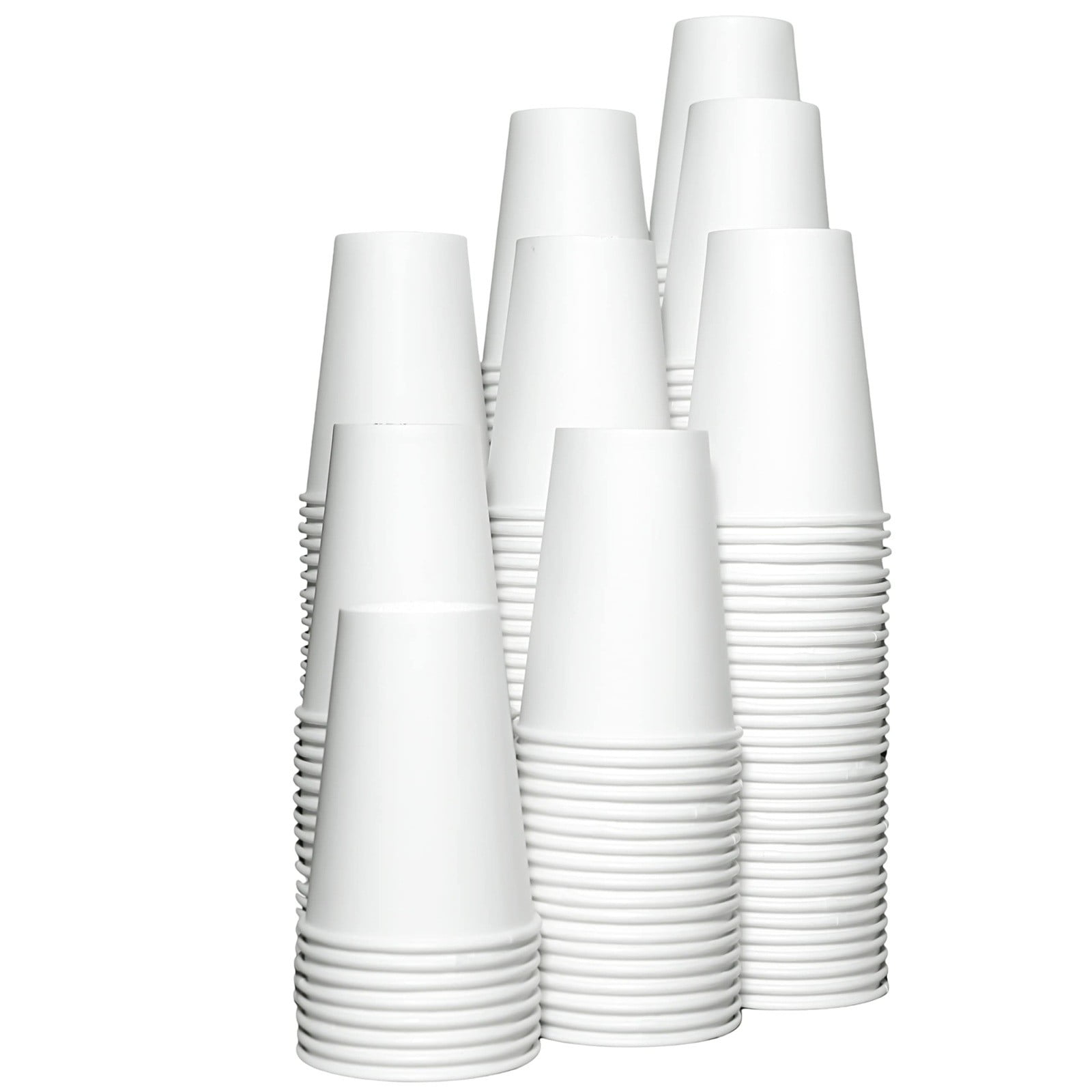 Disposable Cups 210ml White Premium Cardboard Paper Cups, 7.4oz ...