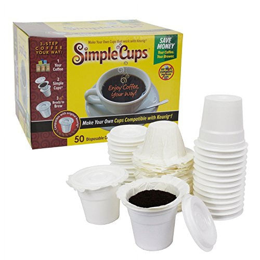 Disposable Cups for Use in Keurig 1.0 Brewers Simple Cups 50 Cups