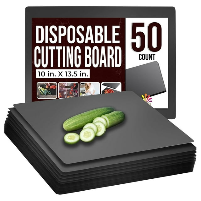 Disposable Cutting Boards for Kitchen 50 Count Black Cutting Board 10