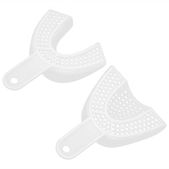 Disposable Dental Impression Tray Small Plastic Dental Oral Care Supply, 2 Count / 1 Set