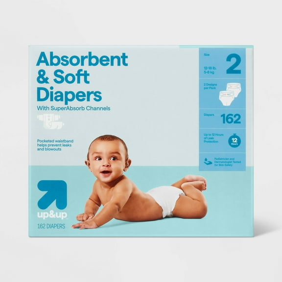Disposable Diapers - Size 2 - 162ct