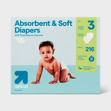 Disposable Diapers - Size 3 - 216ct