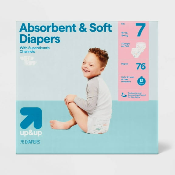 Disposable Diapers - Size 7 - 76ct