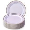 thumbnail image 1 of Disposable Dinnerware Set, 20 Side Plates Glare White/Gold (7.5"), 1 of 5