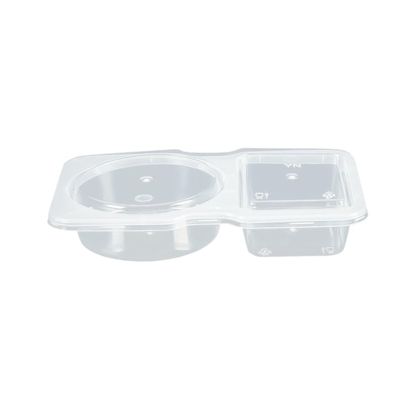 Disposable Dipping Cups, 2 Compartment, 50 Pack, For Sauce Dips And Condiments