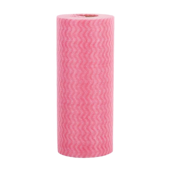 Disposable Dish Cloths Roll Reusable Kitchen Towels Heavy Duty Red Cleaning Rags for Kitchen All Purpose Disposable Cleaning Towels (A Roll of 50pcs)