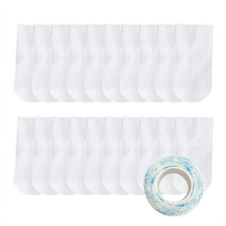 Disposable Dog Booties – Waterproof Adjustable Pet Shoes for Small/Medium Dogs, 20-Pack (Non-Woven Fabric, 6.29"x3.14")