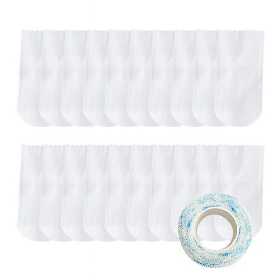 Disposable Dog Booties – Waterproof Adjustable Pet Shoes for Small/Medium Dogs, 20-Pack (Non-Woven Fabric, 6.29"x3.14")