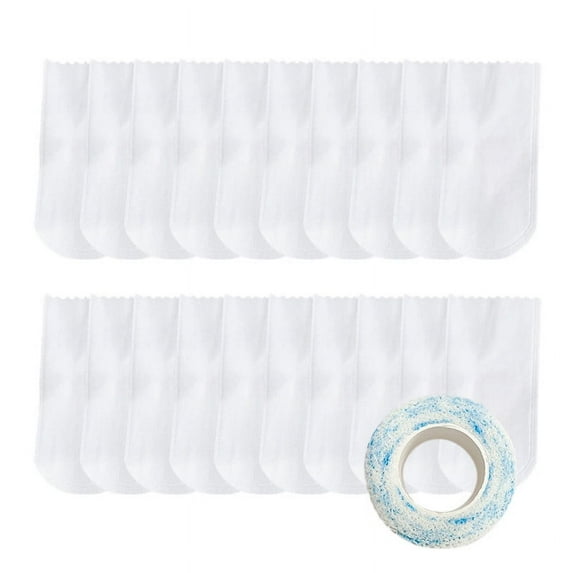 Disposable Dog Booties – Waterproof Adjustable Pet Shoes for Small/Medium Dogs, 20-Pack (Non-Woven Fabric, 6.29"x3.14")