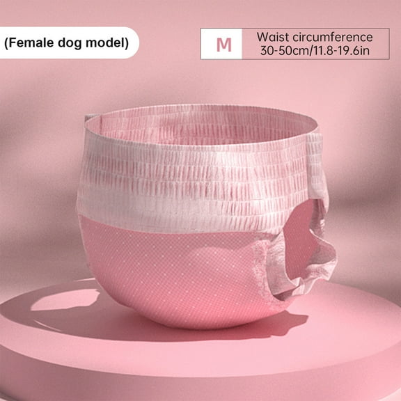 Disposable Dog Diapers for Female Dogs, 10 Pack, Pull-Up Style, Strong Absorbency, Leak Proof, Elastic Waist, for Heat Cycles, Elderly, Disabled, Incontinence, Puppy Training