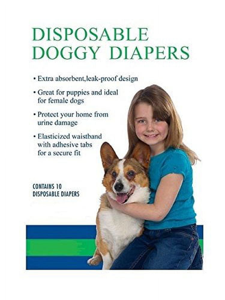 Disposable Doggie Diapers Dog Diaper Absorbant Sanitary - Bulk Packs Available (Mini 40 Pack)