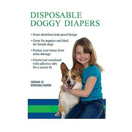 Disposable Doggie Diapers Dog Diaper Absorbant Sanitary - Bulk Packs Available (Mini 40 Pack)