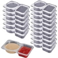 thumbnail image 1 of Disposable Double Compartment Condiment Containers with Lids – Leakproof, Food-Safe, Reusable Snack Storage for Meal Prep, Dips, Sauces, and Travel, 1 of 7