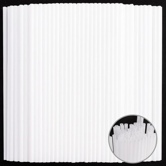 Disposable Drinking Straws,500 Pcs White Plastic Straws,BPA-Free Plastic Drinking Straws,Extra Long Straws for Party Drinking (0.23''Diameter and 10.2"Long)