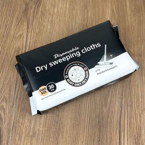 Disposable Dry Sweeping Cloths, Static Dusting Pads For Floor Cleaning, Compatible With Standard Sweepers For Home Use