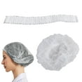 thumbnail image 1 of Disposable Dust Caps 100Pcs - Elastic Bouffant Hair Caps, Non-Woven Kitchen Hairdressing Service, Breathable Lightweight, Professional Hair Protection, Thanksgiving Christmas Holiday Use, 1 of 9