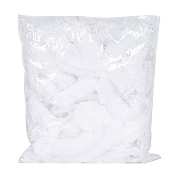 Disposable Elastic-Cuff Food Wrap, 100-Pack, 15" (38cm) Elastic Stretch Food Cover for Containers, Fresh-Keeping for Leftovers & Food Storage