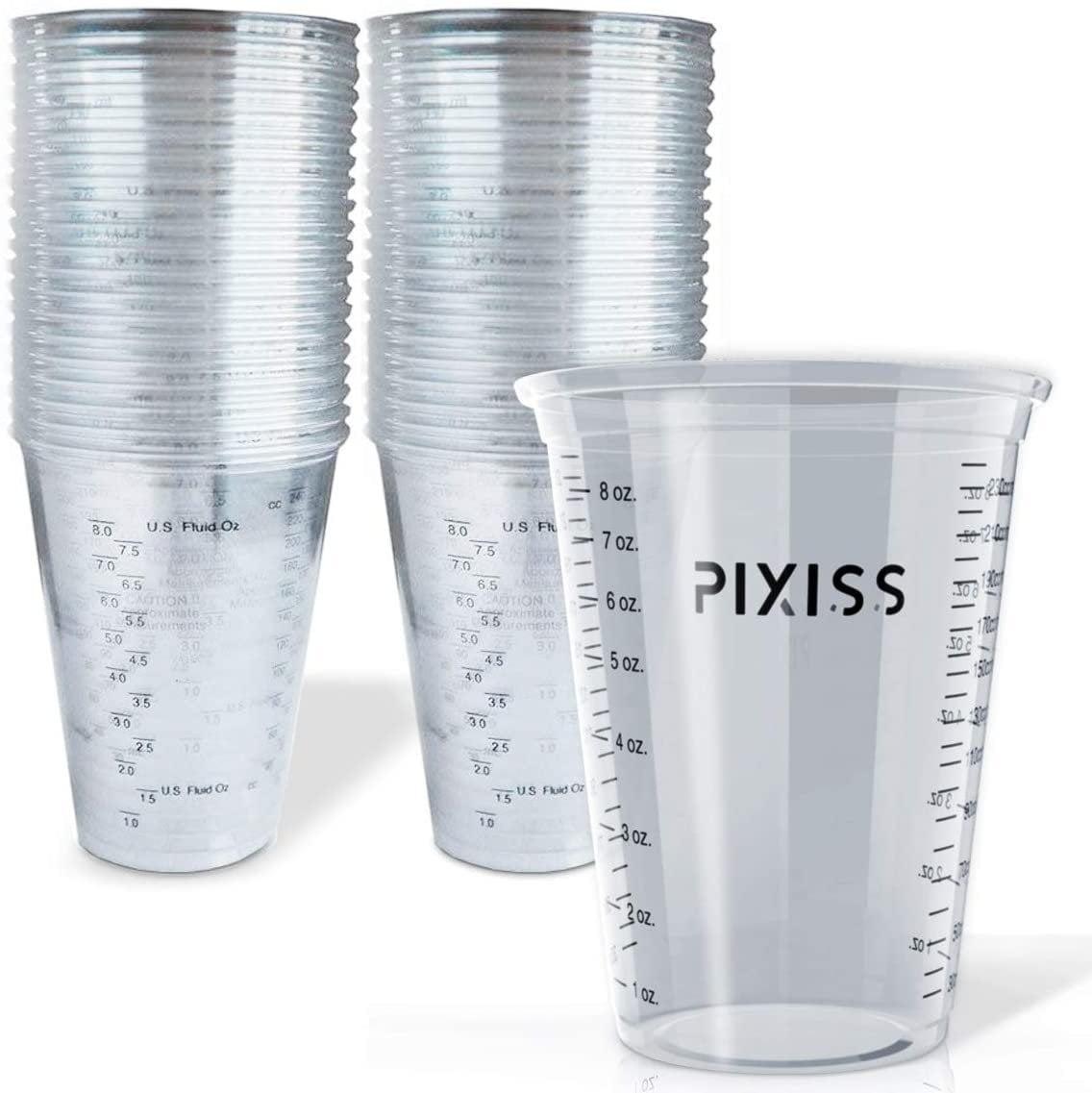 Disposable Epoxy Resin Mixing Cups Clear Plastic 10-Ounce 20-Pack for  Measuring Paint Epoxy Resin Art Supplies - Graduated Measurements in ML and  OZ 