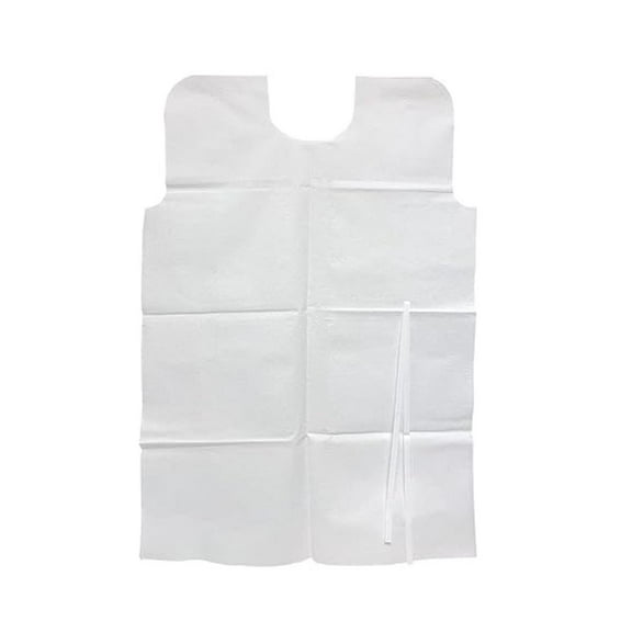 Disposable Exam Gowns - 50 Count Medical Gowns 30x42 inch - Patient Gowns for Clinics, Spas & Hospitals - Single Use Protective Gowns - White