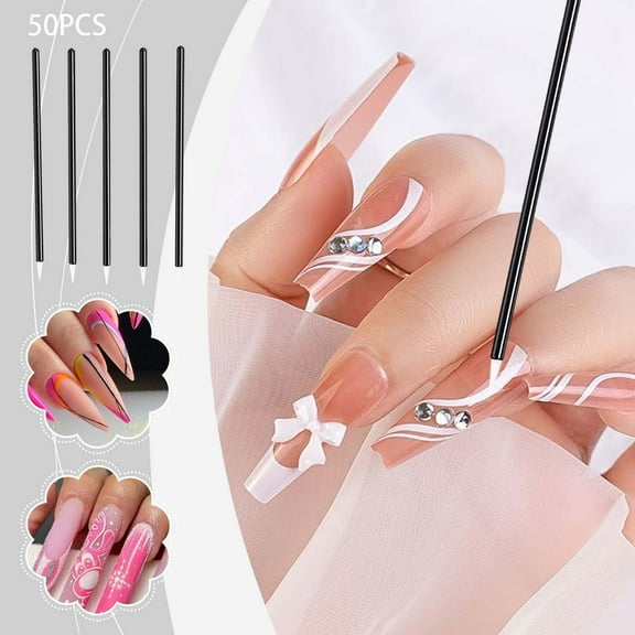 Disposable Eyeliner Brush, Eyeliner Brush Set, 50PCS Disposable Makeup Brushes for Gel Liquid Pencil Eyeliner, Hygienic One-Time Use, Ergonomic Handle for Precise Application and Makeup Artists