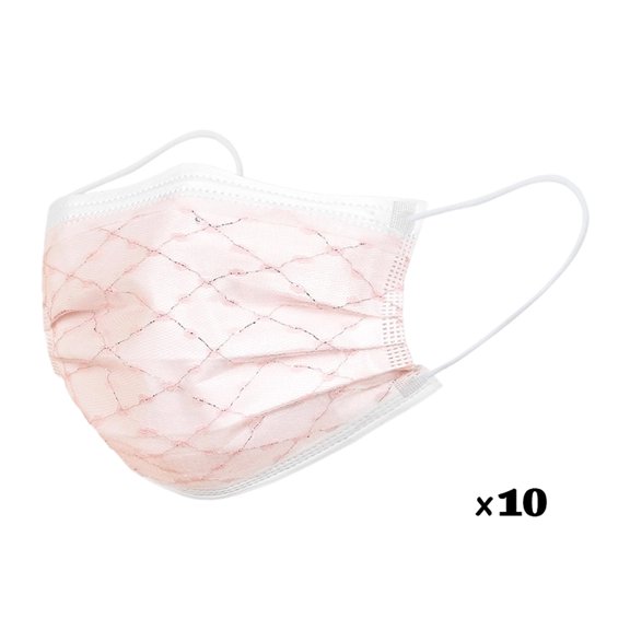 Disposable Face Cover 3-Layer Non-Woven Elastic Ear Loops 10 Count Adult Daily Use