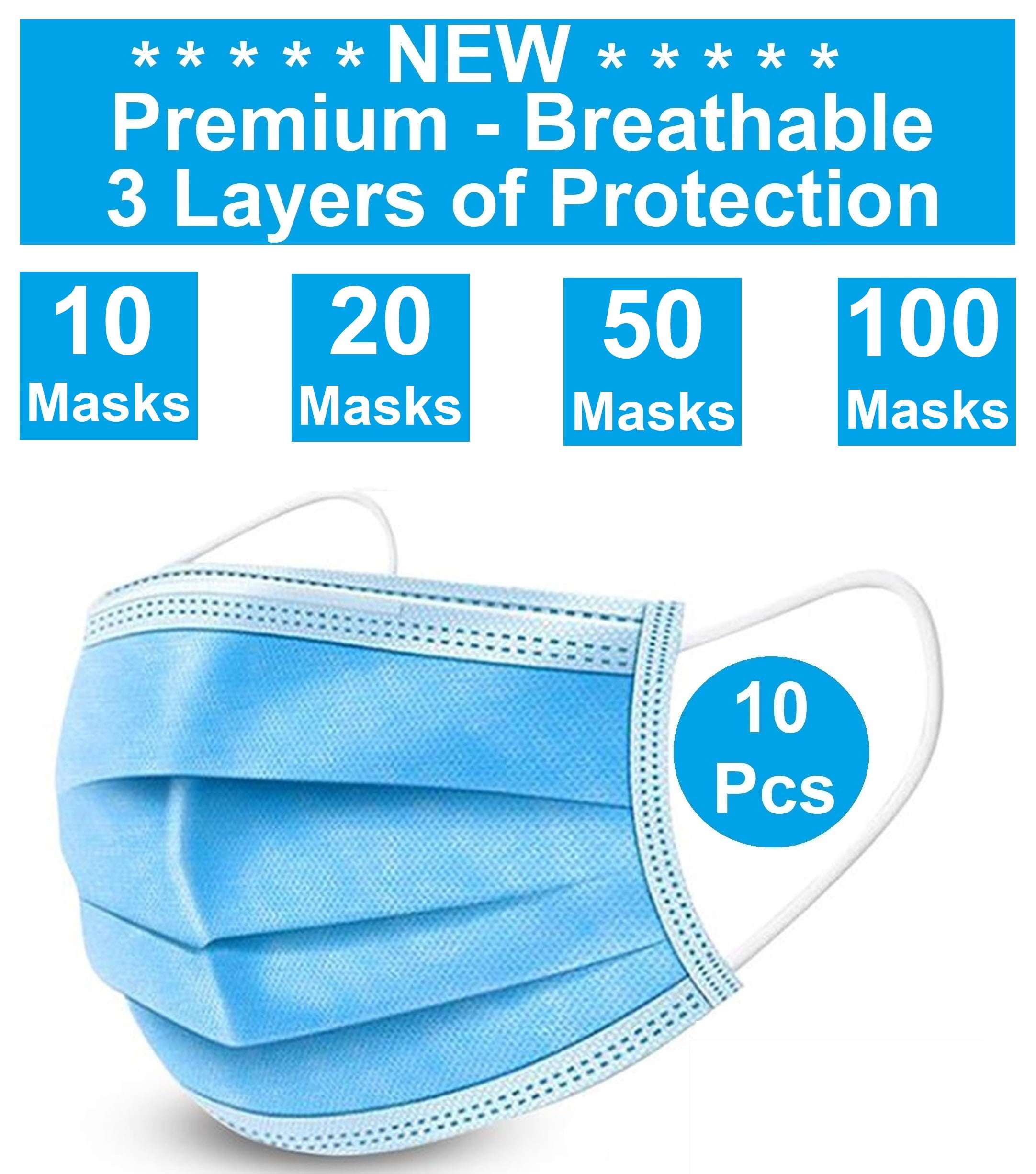MIXED Pack of 20 Assorted Disposable Face Masks – TrayToonz