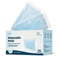 Disposable Face Mask, 3-Ply with Ear Loop (50 Individually Wrapped ...