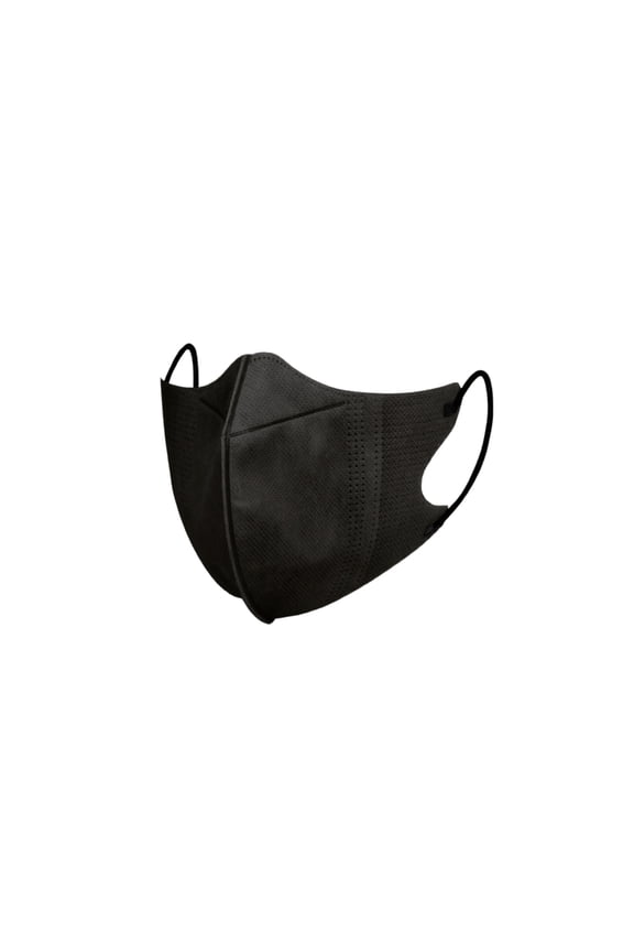 Disposable Face Mask 3D Black Adult 40 Pack Breathable Protective Cover for Daily Outdoor Indoor Use