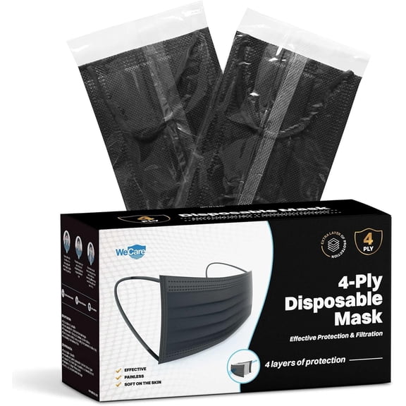 Disposable Face Mask Individually Wrapped - 50 Colored and Print Masks