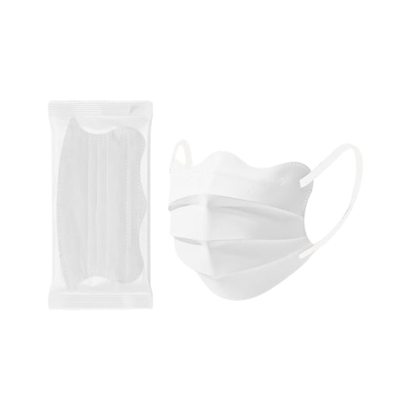 Disposable Face Masks Eye Contour Design Individually Wrapped Breathable 3 Ply Protective Masks Soft Non Woven for Daily Outdoor Use Adult Neutral Colors 20 Pack