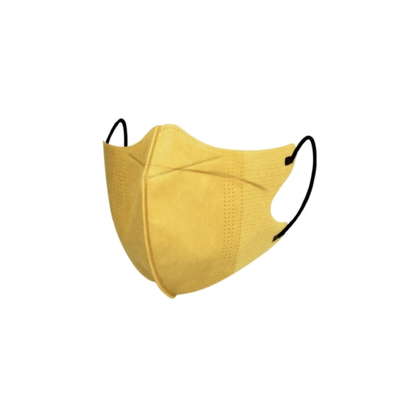 Disposable Face Masks, Yellow 3D Style 10 Pack Masks for Adults, Breathable Face Mask for Daily Outdoor Indoor Use