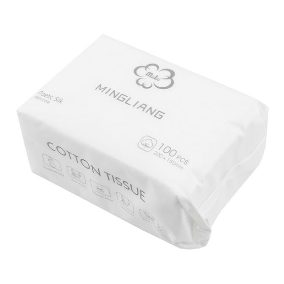 Disposable Face Towels 100 Count,4*6in Biodegradable Facial Towels for Sensitive Skin, Ultra Soft & Thick Face Cloth, Lint- free Dry Wipes for Makeup Remover, Skincare and Cleansing