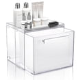 thumbnail image 1 of Disposable Facial Towels Storage Box - Acrylic Container Compatible With Clean Skin Club Clean Towel XL - Wall-Mounted Makeup Organizer With Drawer (Excluding Facial Towels), 1 of 6
