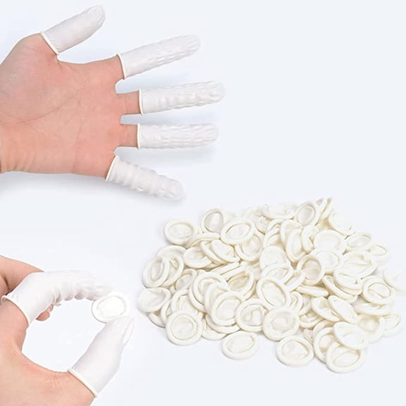 Disposable Finger Cots Thumb Covers Protector for Rubber Fingertips Protective Finger cots for Electronic Repair, Handmade, Industrial Apply, 50Pcs