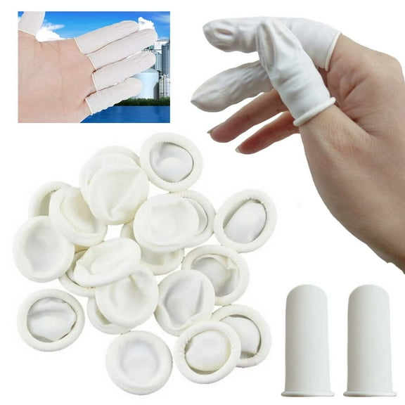 Disposable Finger Covers 20 Pack Static Durable Rubber Tips for Cleaning Painting Electronic Handcrafting
