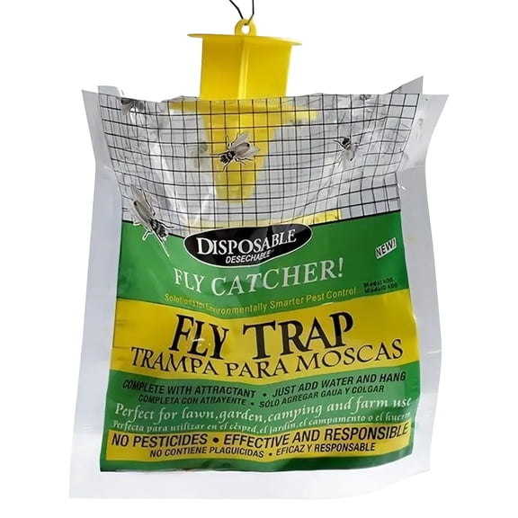 Disposable Fly Trap,Fly Traps Outdoor Hanging,Hanging Outdoor Fly Catcher,Fly Trap Bag,Fly Bags Outdoor Disposable,Outdoor Fly Control Solution For Barn Farm Garden Yard Patio Backyard 1 Pack