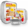 thumbnail image 1 of Disposable Foil Pans with Lids (Set of 40) Heavy Duty Aluminum Pans with Lids (20) 9x13, (10) 8x8, (10) 1-Lb Baking Tins with Covers for Cooking, Heating, Storing, Holiday Dinner Meals, 1 of 7